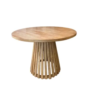 Mesa de Comedor Round 110 cm – Con Detalle en Madera natural - Mesas de comedor, Uruguay | Berna home