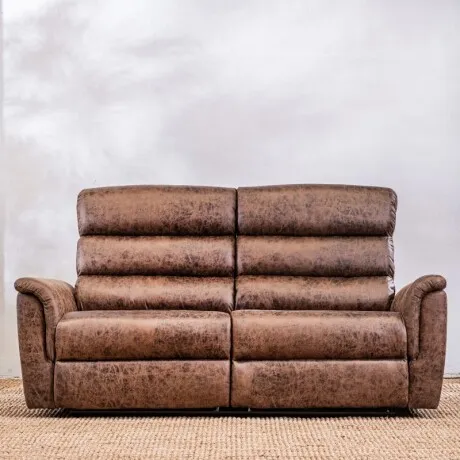 Sillón Reclinable 3 Cuerpos Benson Chocolate en Marrón - Sillones y sofás, Uruguay | Aihaus