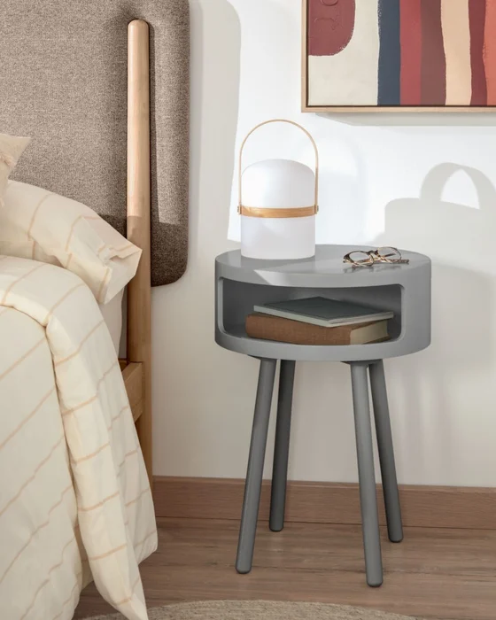 Mesa auxiliar Kurb B Ø 40 cm - gris en Gris - Mesas de arrimo, Uruguay | Kavehome, vista 2