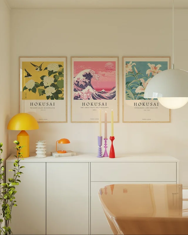 Hokusai - Tríptico N.01 en Multicolor - Láminas, Uruguay | La Cuadrería, vista 4