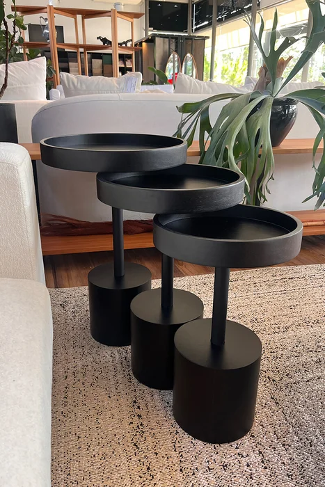 MESA LATERAL STAR M NEGRA 35X35X55H CM en Negro - Mesas de arrimo, Uruguay | Vinibel, vista 4