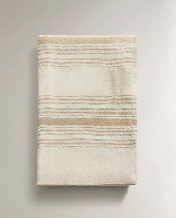 MANTA LINO RAYAS - Textiles, Uruguay | Zara Home, vista 5