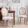 Silla Tapizada Estilo Luis Xv Con Botones en Beige - Sillas, Uruguay | La Cueva Muebles, vista 3 de 6