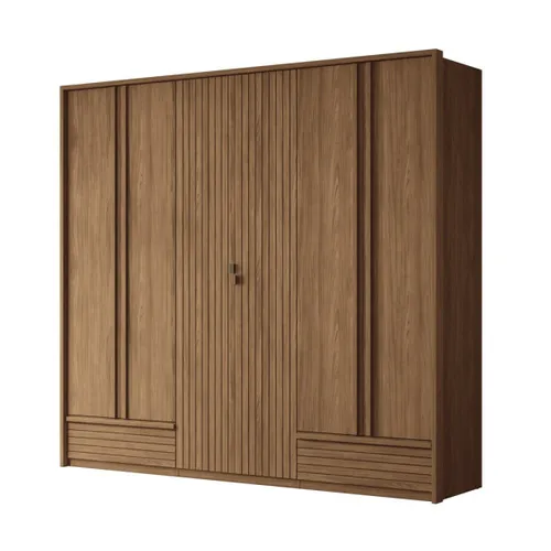 Ropero Demócrata 6 Puertas - Linea Fit - Marrón en Marrón - Roperos y placares, Uruguay | Rústico Hogar