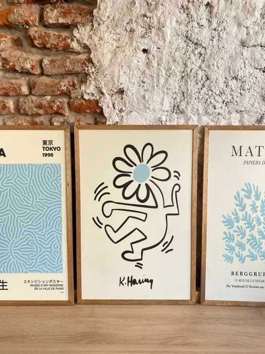 Kit x3 Cuadros Abstractos Matisse Celeste Azul 40 x 60 cm en Multicolor - Decoración de pared, Uruguay | Berna Home, vista 4