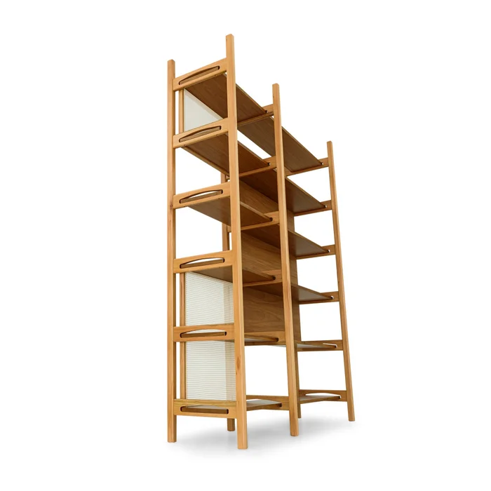 Estantería Madera Clara y Esterilla Natural en Madera natural - Bibliotecas, Uruguay | Champagne Home, vista 2