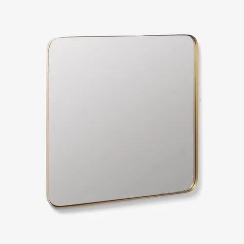 Espejo Marco de acero 60 x 60 cm dorado en Amarillo - Espejos, Uruguay | Kavehome