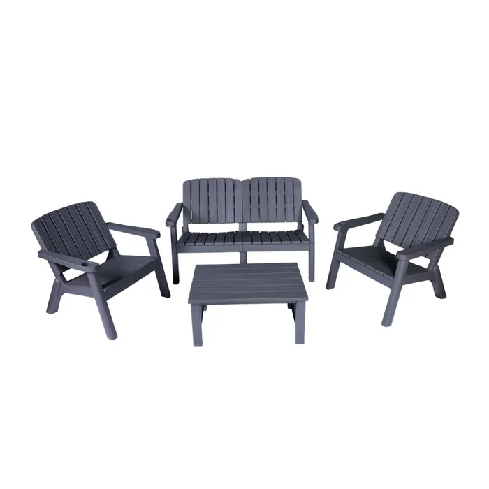 Set De Living Exterior Polipropileno Gris Malaga en Gris - Muebles para el exterior, Uruguay | Divino, vista 3