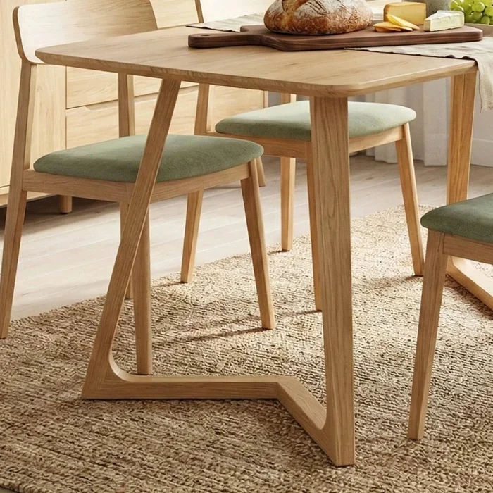 Mesa de comedor Aura - Madera Maciza 120 cm - Línea Serena en Madera natural - Mesas de comedor, Uruguay | Ecowood, vista 5