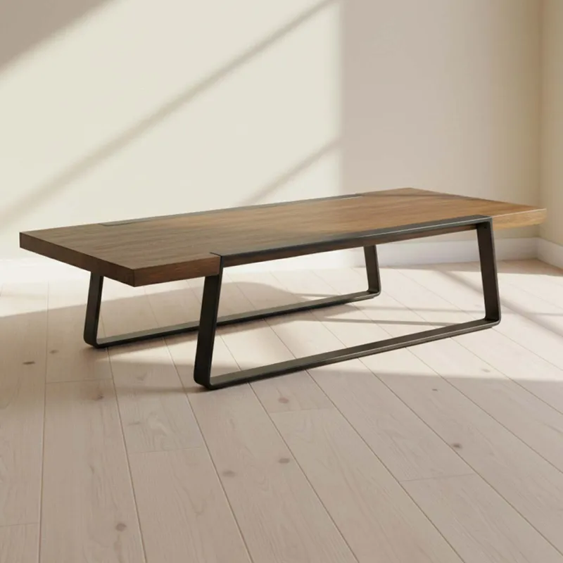 Mesa Ratona Madera-y-metal Marron York Castaño en Marrón - Mesas de living, Uruguay | Divino