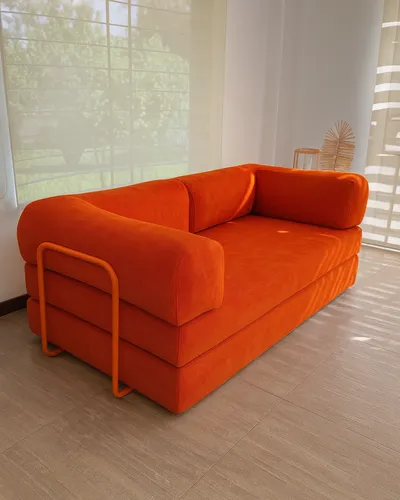 Sofá Teddy - Hydroproof (tonos rojizos) en Naranja - Sillones y sofás, Uruguay | Bloop Home
