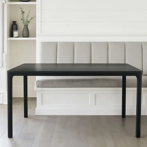 MESA DE COMEDOR HOME MADE MARRÓN en Negro - Mesas de comedor, Uruguay | Viasono