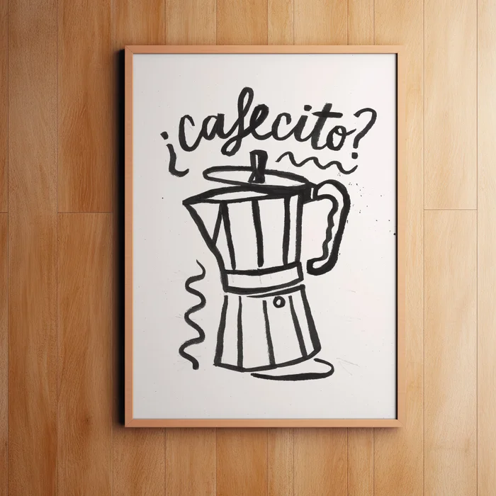 Lo que le faltaba a tu cocina - Cuadro Cafecito en Blanco - Láminas, Uruguay | Kiosko de Mar, vista 2