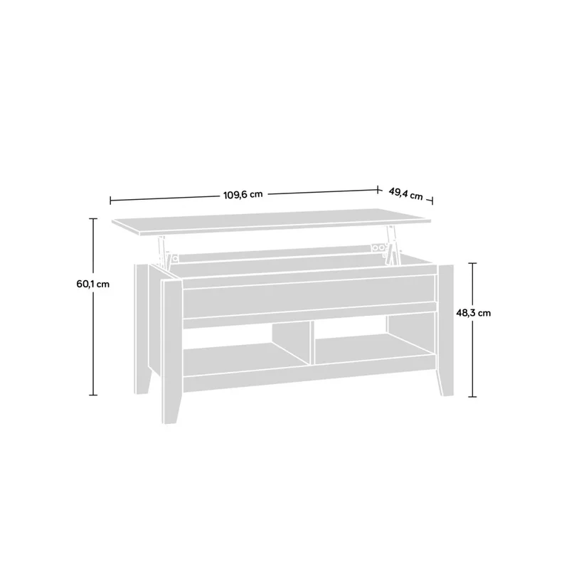 Mesa Ratona Articulada Sauder - Linea Dakota Pass - Marrón en Marrón - Mesas de living, Uruguay | Ecowood, vista 6