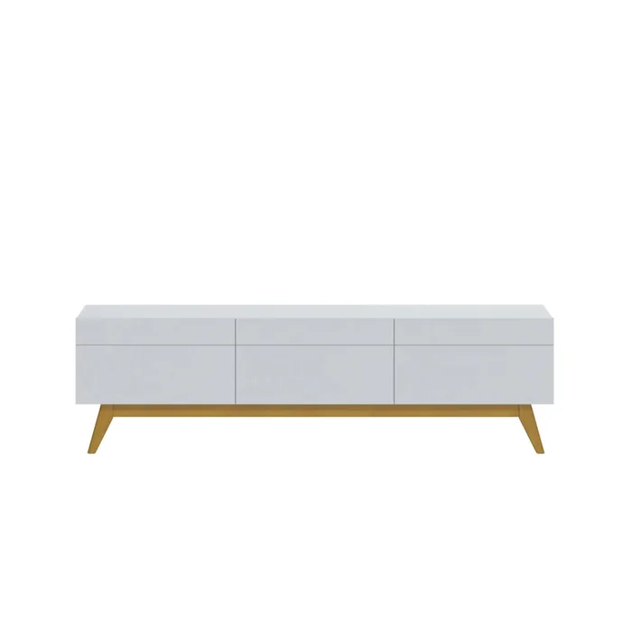 Rack para TV 1.8 - Línea Nevada - Blanco en Blanco - Muebles para TV, Uruguay | Ecowood, vista 2