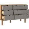 Comoda 6C Mel/Gris Linea Nordica en Madera Maciza - Cómodas, Uruguay | Que Sal Muebleria, vista 2 de 15