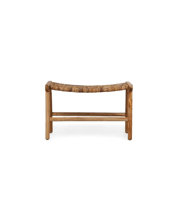 BANQUITO POSAPIES SOMALIA 65X40XH42 NAT en Madera natural - Butacas, banquetas y puffs, Uruguay | Masinfinito Casa