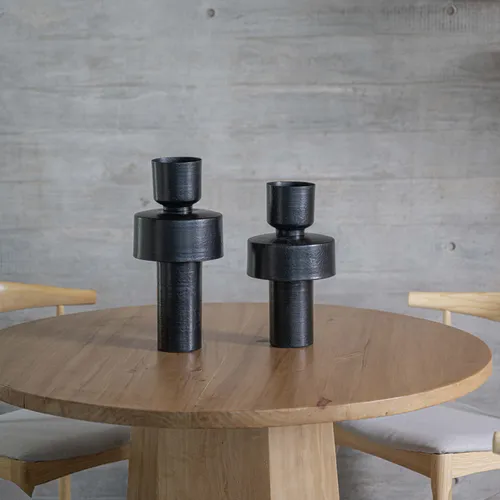 Jarron Isla - Alto en Negro - Jarrones, Uruguay | Walnut