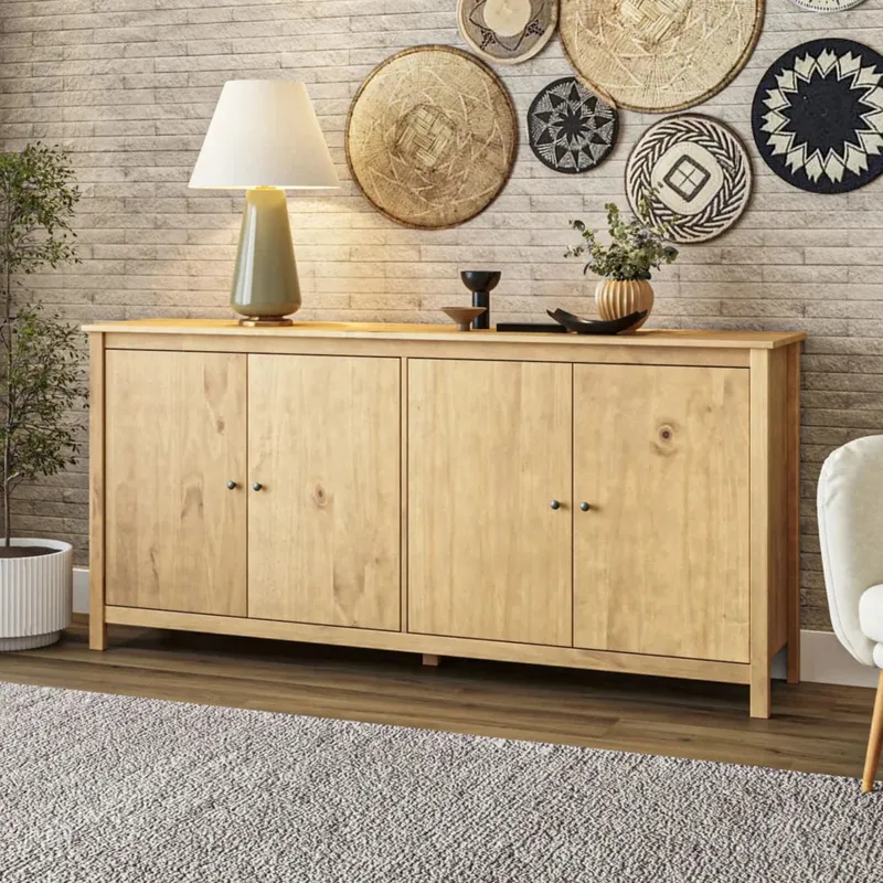 Aparador Cómoda 4 Puertas - Línea Maden - Marrón en Blanco - Aparadores y recibidores, Uruguay | Ecowood