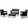 Juego de jardin Aruba Negro en Negro - Muebles para el exterior, Uruguay | La Cueva Muebles, vista 1 de 6