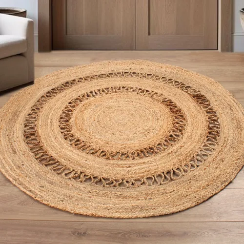 Alfombra Yute Braided Tista 120 Red - Alfombras, Uruguay | Tiendas Montevideo