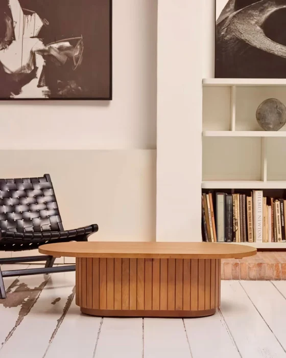 Mesa de centro Licia - de madera maciza de mango 120 x 60 cm en Madera natural - Mesas de living, Uruguay | Kavehome, vista 2