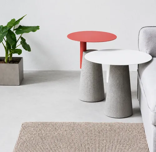 Mesa metal cemento STONE en #FFFFFF - Mesas de living, Uruguay | Simple Deco
