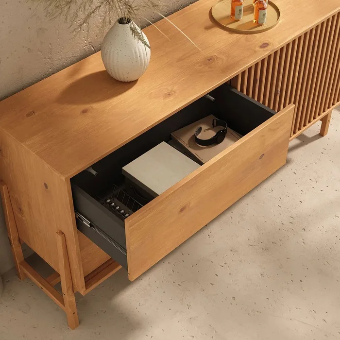 Aparador Buffet 145CM Ader - Madera Maciza en Madera natural - Aparadores y recibidores, Uruguay | Balton, vista 8