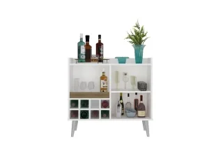 Rack Bodega 8 botellas 1P Nogal/Negro en Nogal Negro - Muebles para TV, Uruguay | Quesal, vista 5