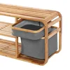 BANCO CON ALMACENAJE BAMBU 90X30X44CMS en Gris - Butacas, banquetas y puffs, Uruguay | Koz, vista 4 de 4