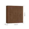 Armario Ropero Placard de 6 Puertas Línea Plus con 2 Cajones y Perchero Horizontal - MDP - Dakar - Roperos y placares, Uruguay | Mulata, vista 5 de 10