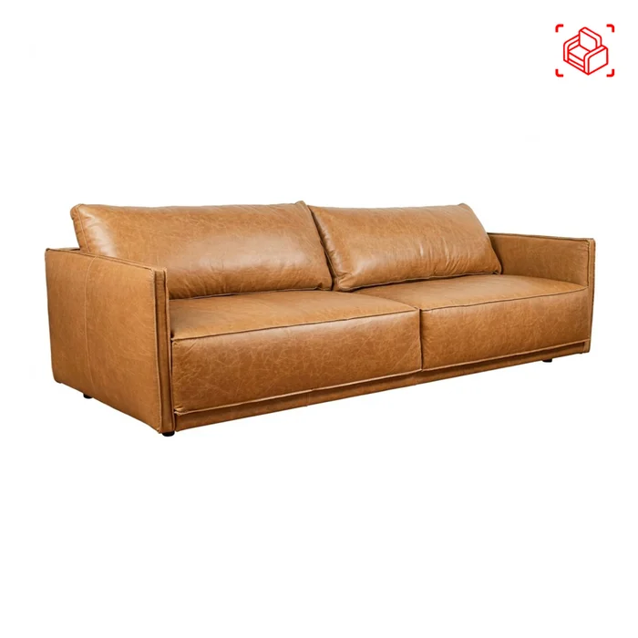 Sillón Cuero-100-natural Marron Romeo Camel en Beige - Sillones y sofás, Uruguay | Divino, vista 7