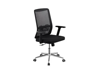 Silla Ejecutiva para escritorio Mesh en Negro - Escritorios y sillas de escritorio, Uruguay | Que Sal Muebleria, vista 3