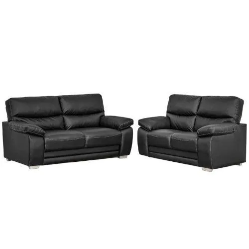 JUEGO DE LIVING 3+2 EGIPTO PU en Negro - Sillones y sofás, Uruguay | Igoa