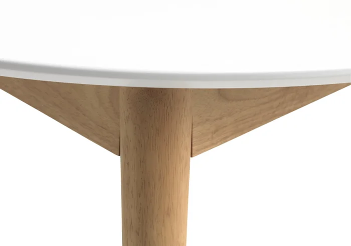 Mesa de comedor MARSTRAND Ø110/110x200 bl en Blanco/natural - Mesas de comedor, Uruguay | JYSK, vista 3