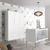 Ropero 3 puertas 2 cajones Infantil - Theo - Blanco en Blanco - Roperos y placares, Uruguay | Rústico Hogar, vista 2 de 5