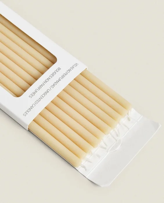 PACK VELAS FINAS DECORATIVAS CILINDRO (PACK DE 10) en Beige - Velas y Portavelas, Uruguay | Zara Home, vista 4