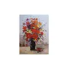 Oleo Decorativo Flores Rojas en Rojo - Decoración de pared, Uruguay | Finkel, vista 2 de 2