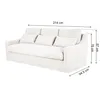 Sofá 3 Cuerpos Tela Natural-beige Singapur Crudo en Blanco - Sillones y sofás, Uruguay | Divino, vista 6 de 7