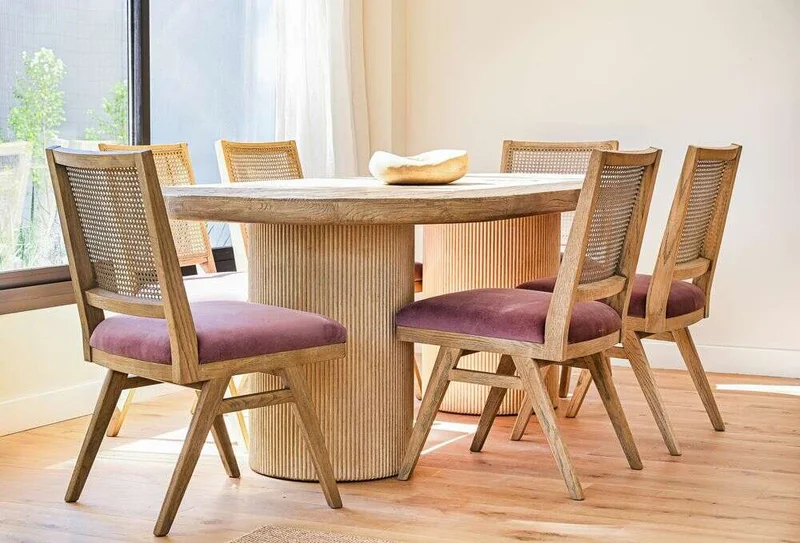 SILLA MODERNA CON ESTERILLA - TERCIOPELO UVA en Violeta - Sillas, Uruguay | La Iberica, vista 7