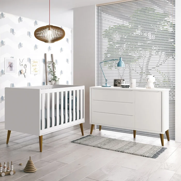 Cómoda 3 Cajones 1 Puerta Zapatera Infantil - Theo - Blanco en Blanco - Cómodas, Uruguay | Rústico Hogar, vista 2