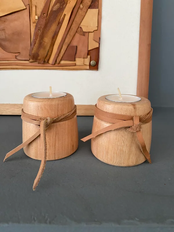 Candelabros de madera peque – Set x2 en Madera natural - Velas y Portavelas, Uruguay | Dreams On Time, vista 35