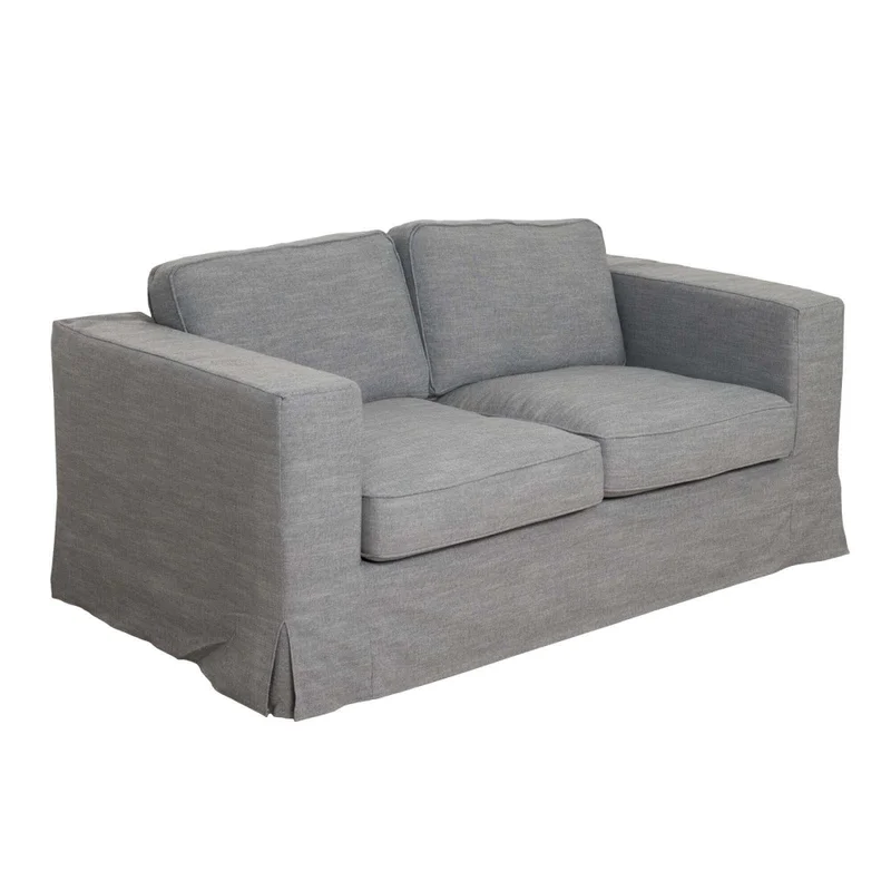 Sofá Con Funda Desmonttable 2 Cuerpos Tela-y-madera Gris Charlie en Gris - Sillones y sofás, Uruguay | Divino, vista 3