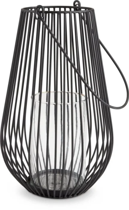 Farol MELIAS Ø21xH34cm negro en Negro - Velas y Portavelas, Uruguay | JYSK