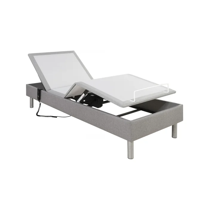 Cama Articulada 1 Plaza Mdf-y-tela Gris Ajustable Life en Gris - Dormitorio, Uruguay | Divino, vista 2