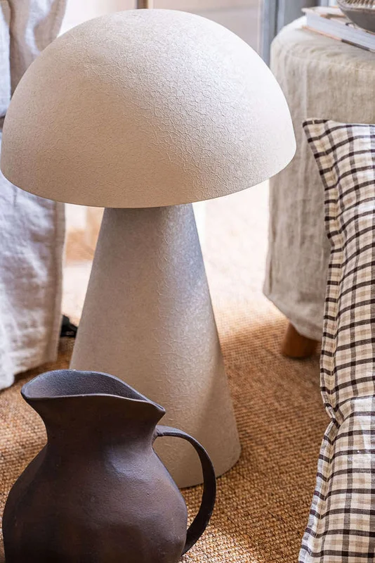 LAMPARA LIPA TEXTURADA CREMA - 50 CMS en Blanco - Lámparas colgantes, Uruguay | La Iberica, vista 3