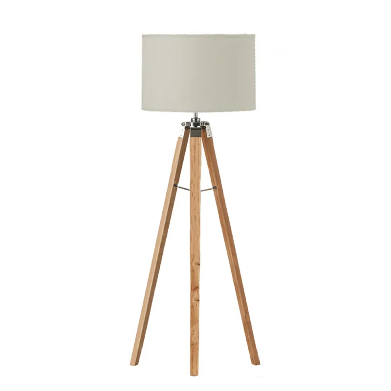 Lámpara de Pie Dallas en Madera natural - Lámparas de pie, Uruguay | Serlux