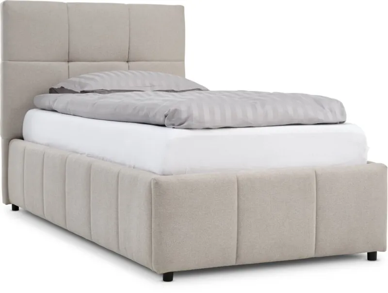 Estructura cama VEMMELEV 1 Plaza 90x190 beige en Beige - Dormitorio, Uruguay | JYSK