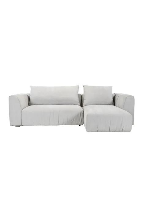 SOFA CORSO CHAISE DER 266X105X80CM (2PIEZAS) TELA GRIS CLARO - Sillones y sofás, Uruguay | Vinibel
