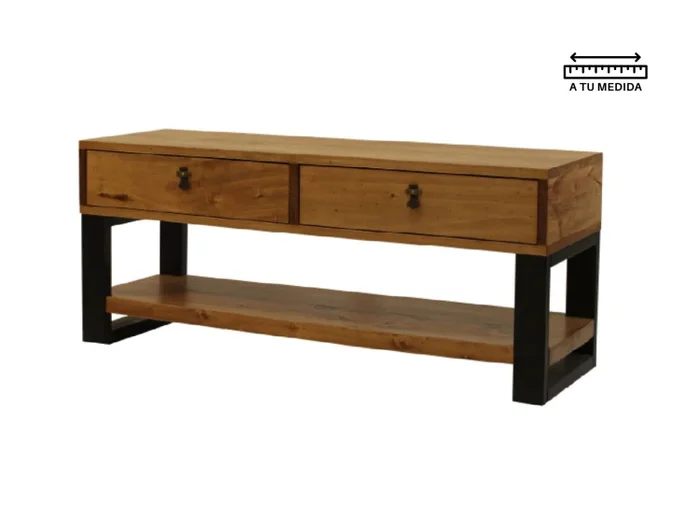 Rack IRON 1.20m en Madera natural - Muebles para TV, Uruguay | Finkel, vista 2